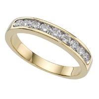 18ct gold 0.50 carat diamond channel-set diamond ring