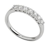 18ct white gold 0.50 carat diamond claw-set eternity ring