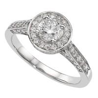 18ct white gold 105 carat diamond ring