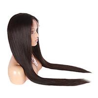 18-30 Inch Brazilian Virgin Hair Sexy Silk Straight Human hair Full Lace Wig With Natural Black Color