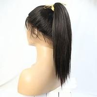 180% Density 360 Lace Wig With Natural Hairline High Ponytail Virgin Remy Braizlian Hair 360 Wig