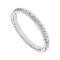 18ct white gold 0.15 carat diamond grain-set ring