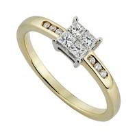 18ct gold 0.34 carat diamond ring