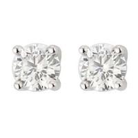 18ct white gold 0.75 carat diamond earrings