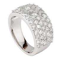 18ct white gold 2.15 carat baguette and round brilliant diamond ring