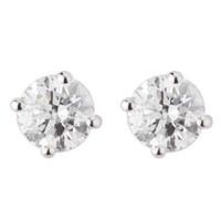 18ct white gold 0.50 carat diamond solitaire stud earrings