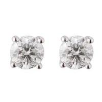 18ct white gold 0.40 carat diamond solitaire earrings