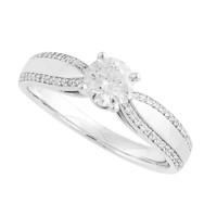 18ct white gold 0.69 carat diamond ring