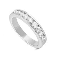 18ct white gold 0.75 carat diamond channel set eternity ring