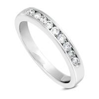 18ct white gold 025 carat diamond channel set eternity ring