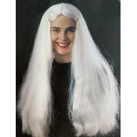 18 white ladies long halloween wig