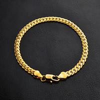 18k Gold Bracelet Chain Bracelet Gold Graduation / Engagement / Gift / Wedding / Party / Daily Jewelry Gift Gold / Silver1pc