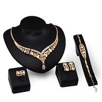 18K Gold Plated Choker Chunky Statement Necklace Jewelry Set For Women Multi Layer Necklace Gold