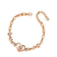 18k Gold /Silver Crystal Bracelet Bangle Jewelry for Lady