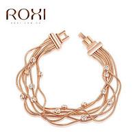 18k Gold Crystal Bracelet Bangle Jewelry for Lady