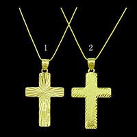 18K Gold Plated Jesus Cross Pendant