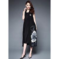 1898womens casualdaily swing dressfloral square neck maxi sleeveless c ...
