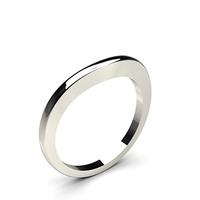 1.80mm Slight Comfort Fit Plain Curve Shaped Wedding Band