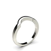 1.80mm Slight Comfort Fit Plain Curve Shaped Wedding Band