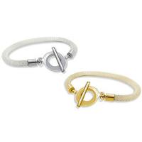 18K Gold Toggle Bangle - White Gold or Gold Plated