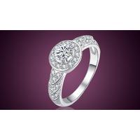 18K White Gold-Plated Alana Ring