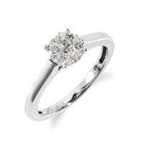 18ct White Gold 0.25ct Diamond Solitaire Style Ring