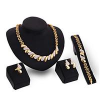 18k gold plated choker chunky statement necklace jewelry set for women ...
