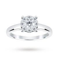 18ct white gold 050 carat total weight diamond multi stone ring ring s ...