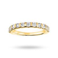 18 carat yellow gold 050 carat brilliant cut bar half eternity ring