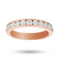 18 Carat Rose Gold 1.00 Carat Eternity Ring