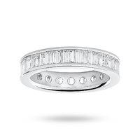 18 carat white gold 200 carat baguette cut full eternity ring