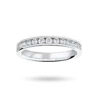 18 Carat White Gold 0.50 Carat Brilliant Cut Half Eternity Ring