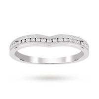 18ct White Gold 0.25 Total Carat Weight Diamond Set Shaped Band