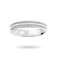 18 Carat White Gold 0.28 Carat Brilliant Cut 2 Row Channel Set Half Eternity Ring