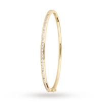 18ct yellow gold 100cttw diamond set bangle