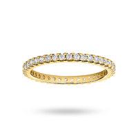 18 Carat Yellow Gold 0.50 Carat Brilliant Cut Claw Set Full Eternity Ring