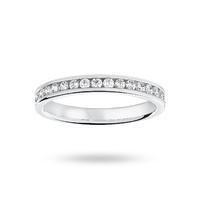 18 Carat White Gold 0.33 Carat Brilliant Cut Half Eternity Ring