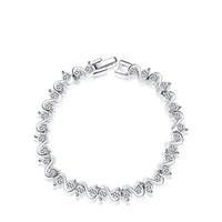 18k gold silver crystal bracelet bangle jewelry for lady