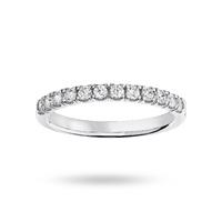 18 Carat White Gold 0.33 Carat Brilliant Cut Under Bezel Half Eternity Ring