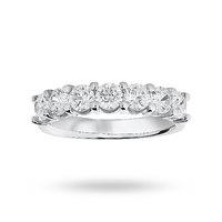 18 Carat White Gold 1.30 Carat Brilliant Cut Under Bezel Half Eternity Ring