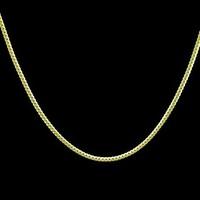 18K Gold Plated Figaro Chain Copper Necklace 49cm