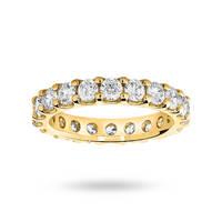 18 Carat Yellow Gold 2.00 Carat Brilliant Cut Claw Set Full Eternity Ring