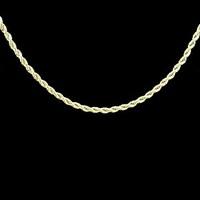 18K Real Gold Plated Twist Chain Necklace 70CM/2.4MM Width