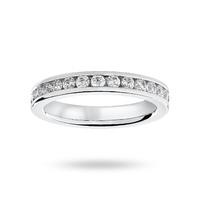 18 Carat White Gold 1.00 Carat Brilliant Cut Channel Set Full Eternity Ring