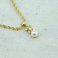 18k golden plated pearl necklace