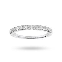 18 Carat White Gold 0.30 Carat Brilliant Cut Bar Half Eternity Ring