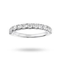 18 Carat White Gold 0.50 Carat Brilliant Cut Bar Half Eternity Ring