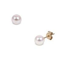 18ct Akoya 5m White Pearl Earrings