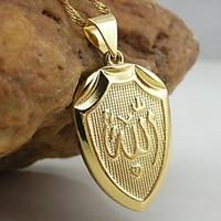 18K Golden Plated Allah Muslim Pendant