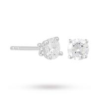 18ct white gold 100ct brilliant cut stud earrings